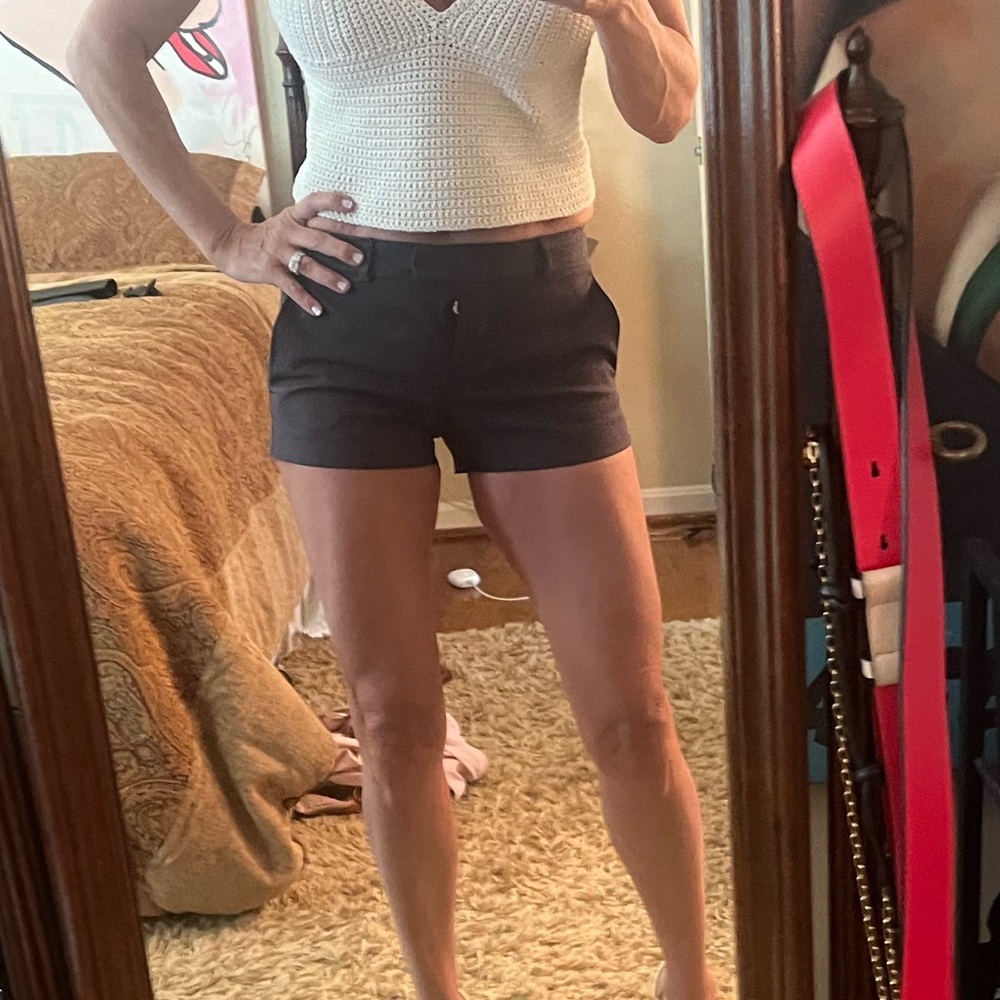 THEORY Brown button up Shorts Size 2